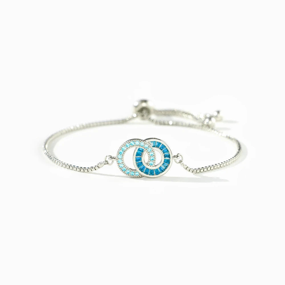 Pulsera de Círculos Entrelazados Madre e Hija personalizada