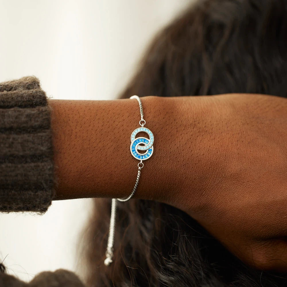 Pulsera de Círculos Entrelazados Madre e Hija personalizada