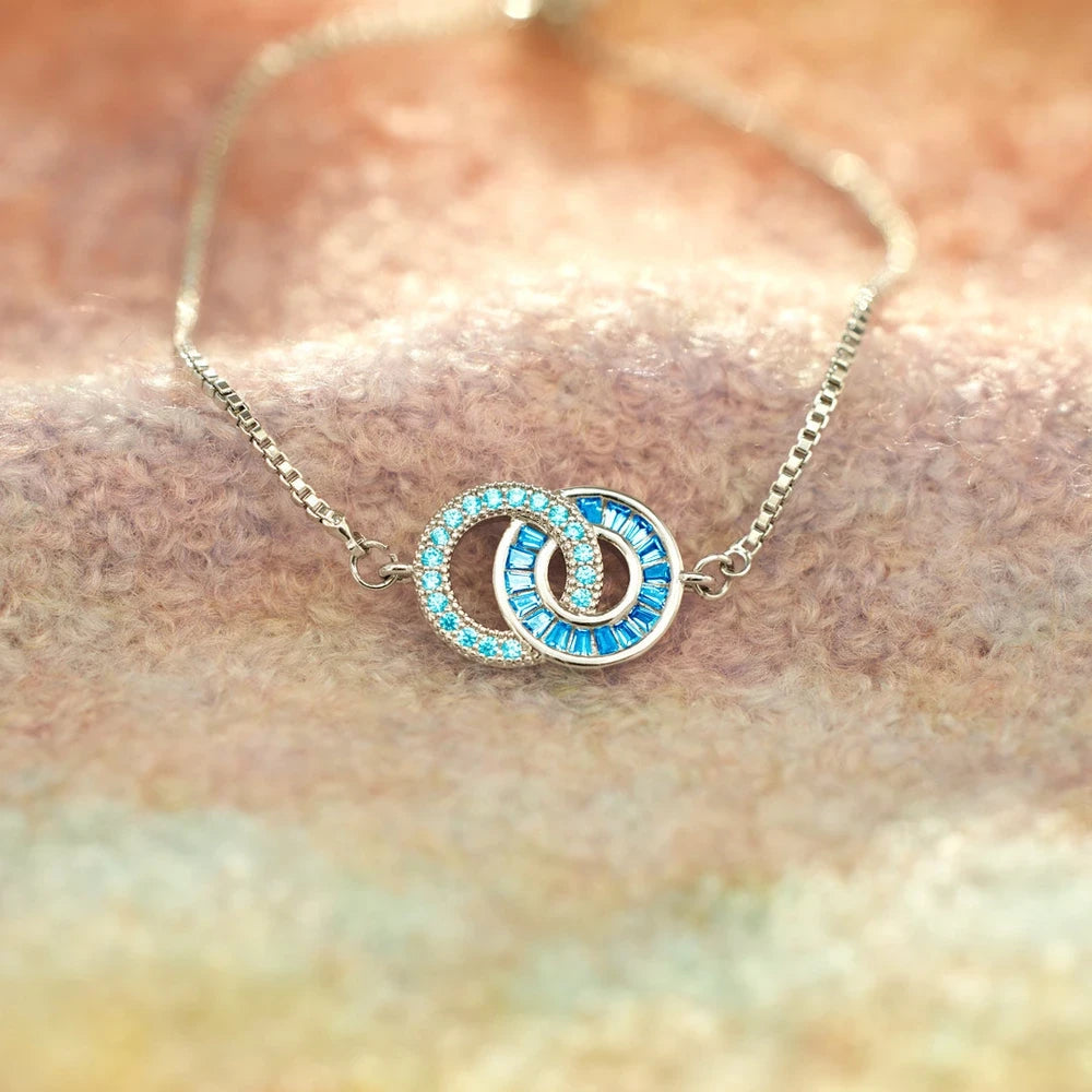 Pulsera de Círculos Entrelazados Madre e Hija personalizada