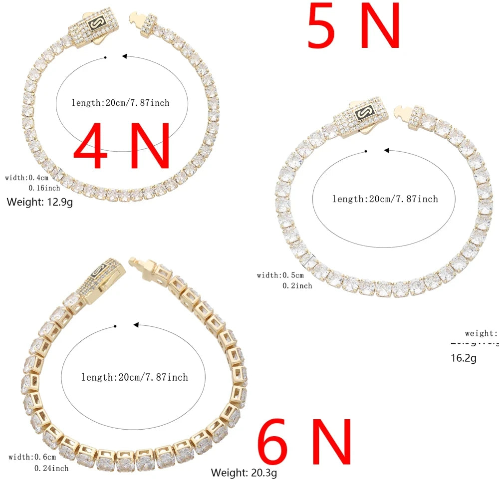 Pulsera cuadrada estilo Mónaco