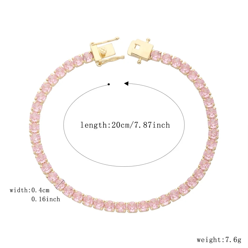 Pulsera cuadrada estilo Mónaco