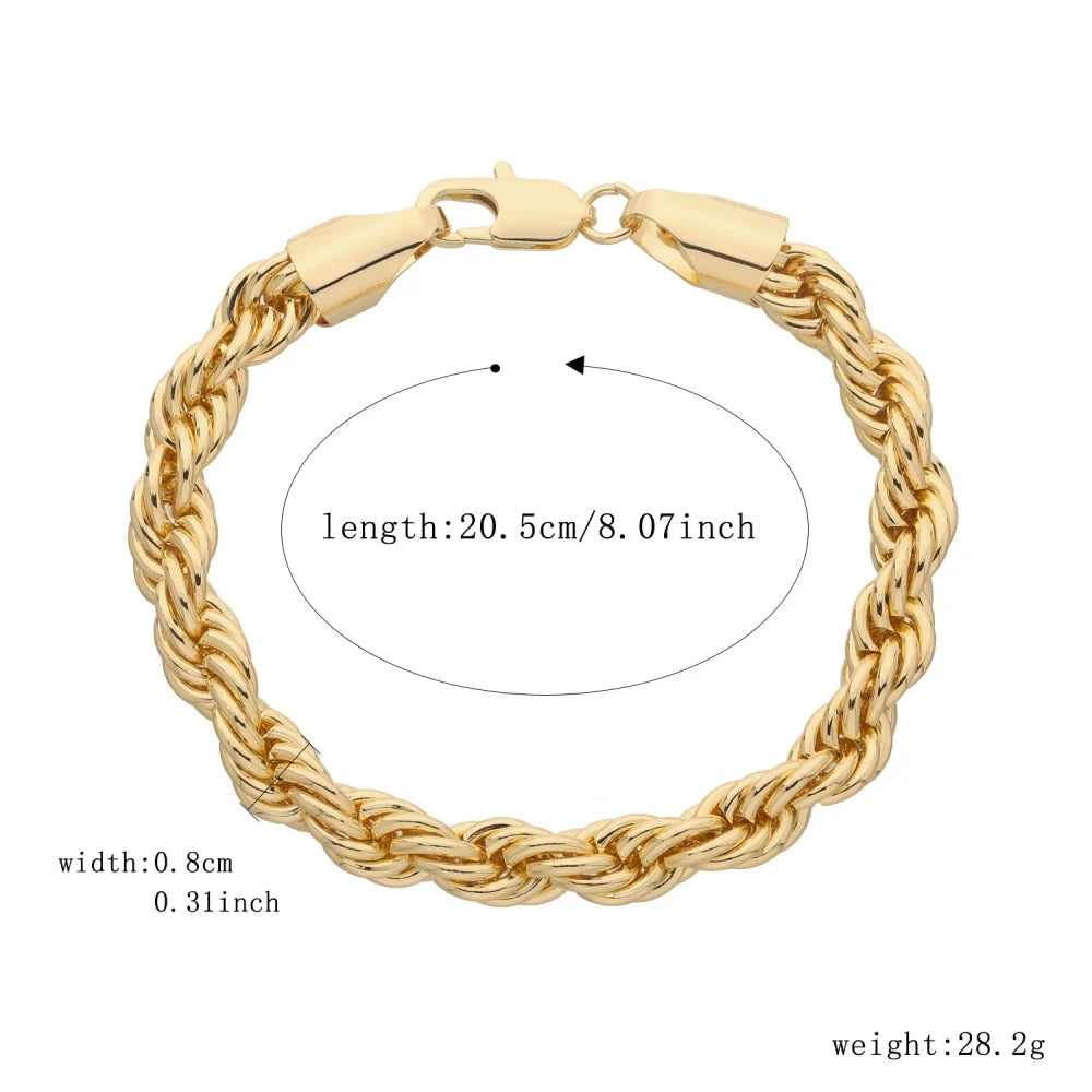 Collar cadena torzal oro laminado 10k