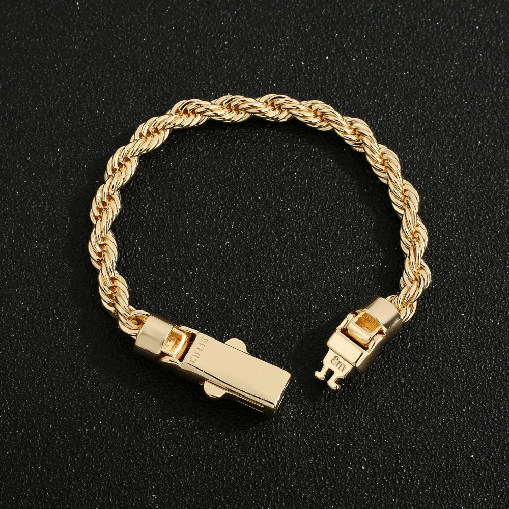 Collar cadena torzal oro laminado 10k