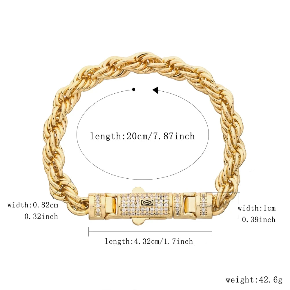 Collar cadena torzal oro laminado 10k