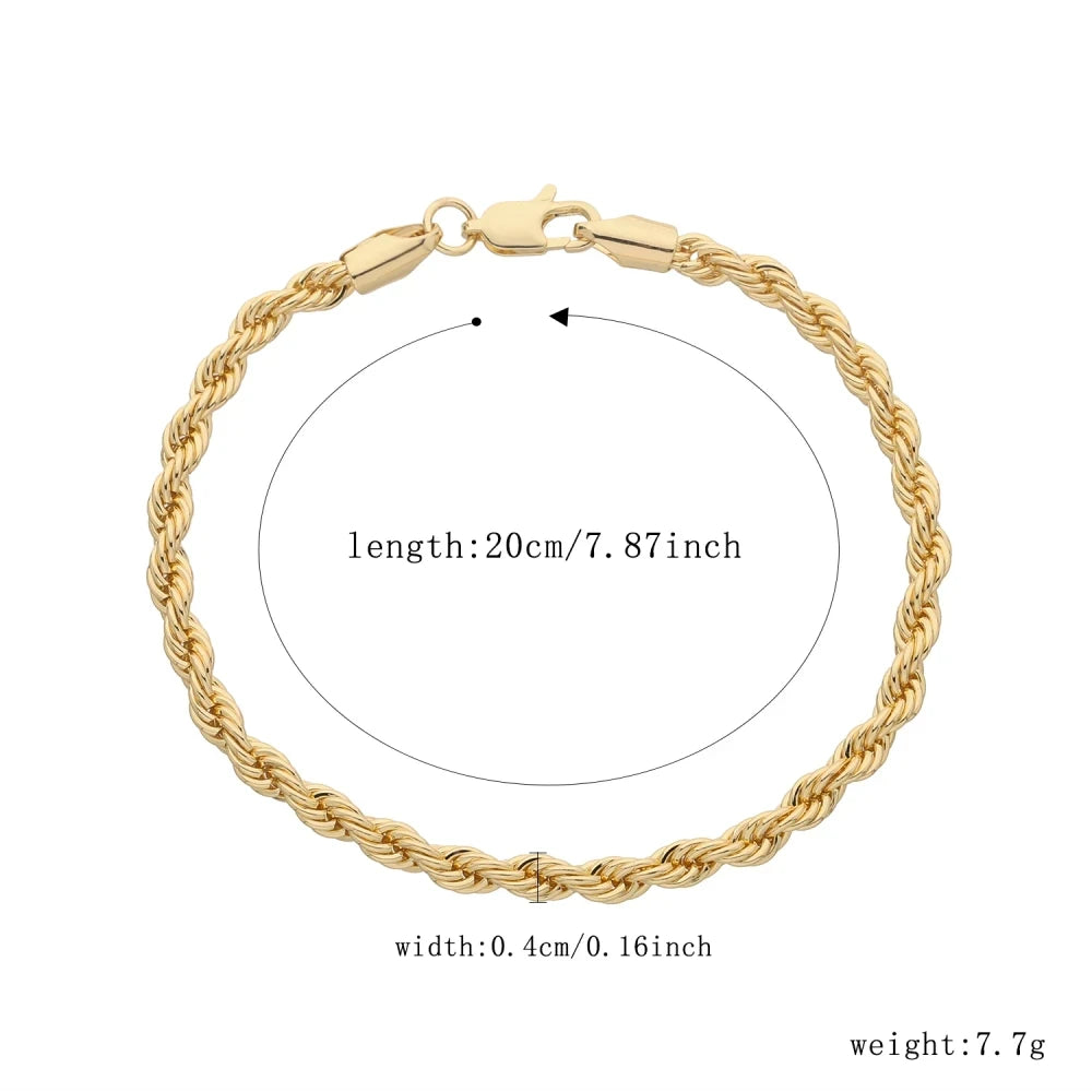 Collar cadena torzal oro laminado 10k