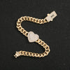 pulsera de corazon estilo oro laminado 14k