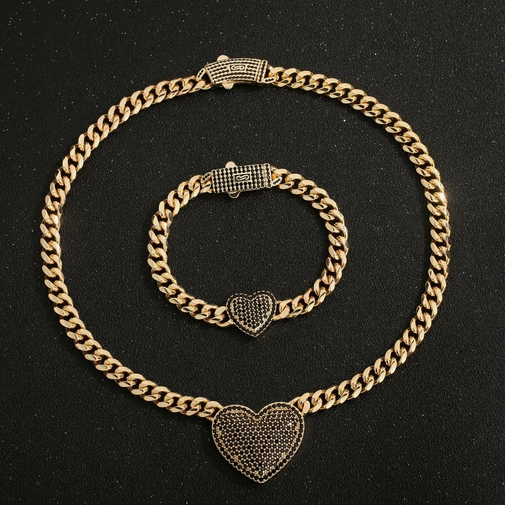 pulsera de corazon estilo oro laminado 14k