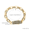 Pulsera dama o caballero en oro laminado 14k