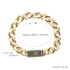 Pulsera dama o caballero en oro laminado 14k