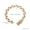 Pulsera dama o caballero en oro laminado 14k