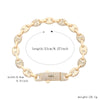 Pulsera dama o caballero en oro laminado 14k