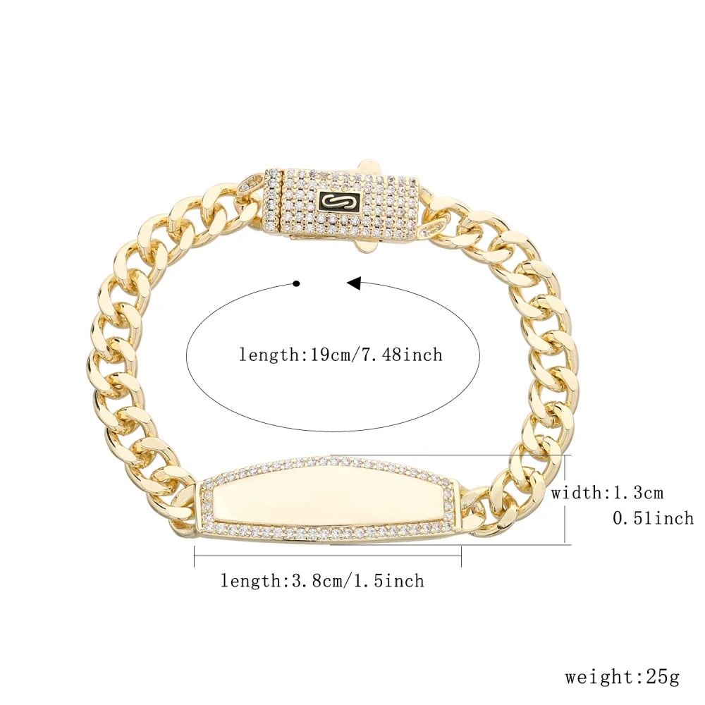 Pulsera esclava en oro laminado