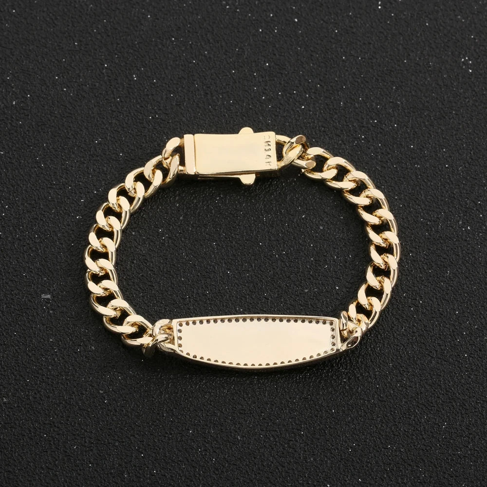 Pulsera esclava en oro laminado