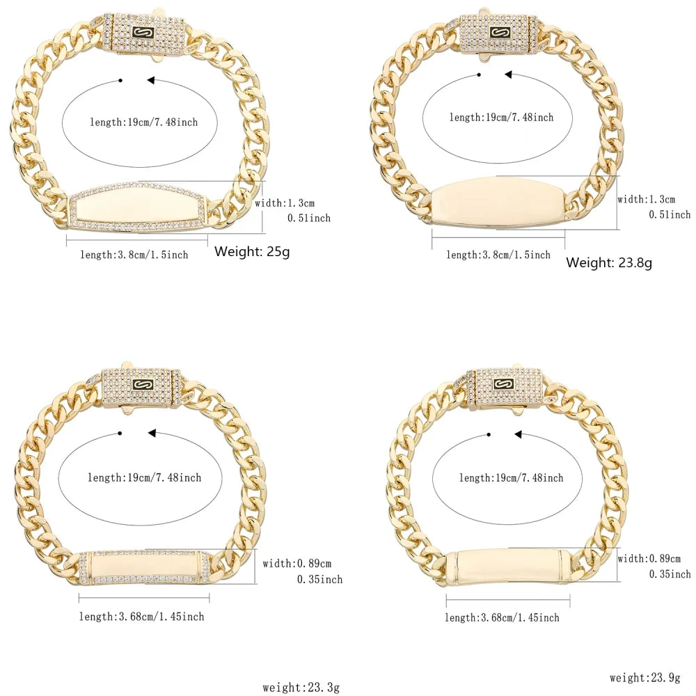 Pulsera esclava en oro laminado