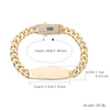Pulsera esclava en oro laminado