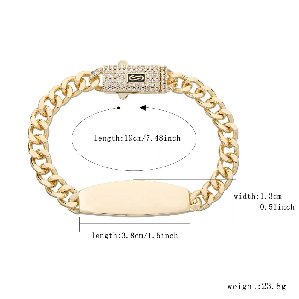 Pulsera esclava en oro laminado