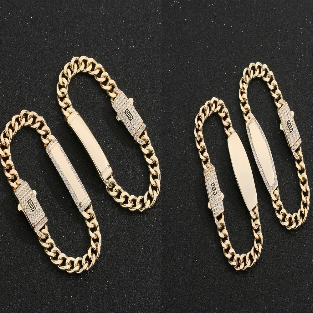 Pulsera esclava en oro laminado