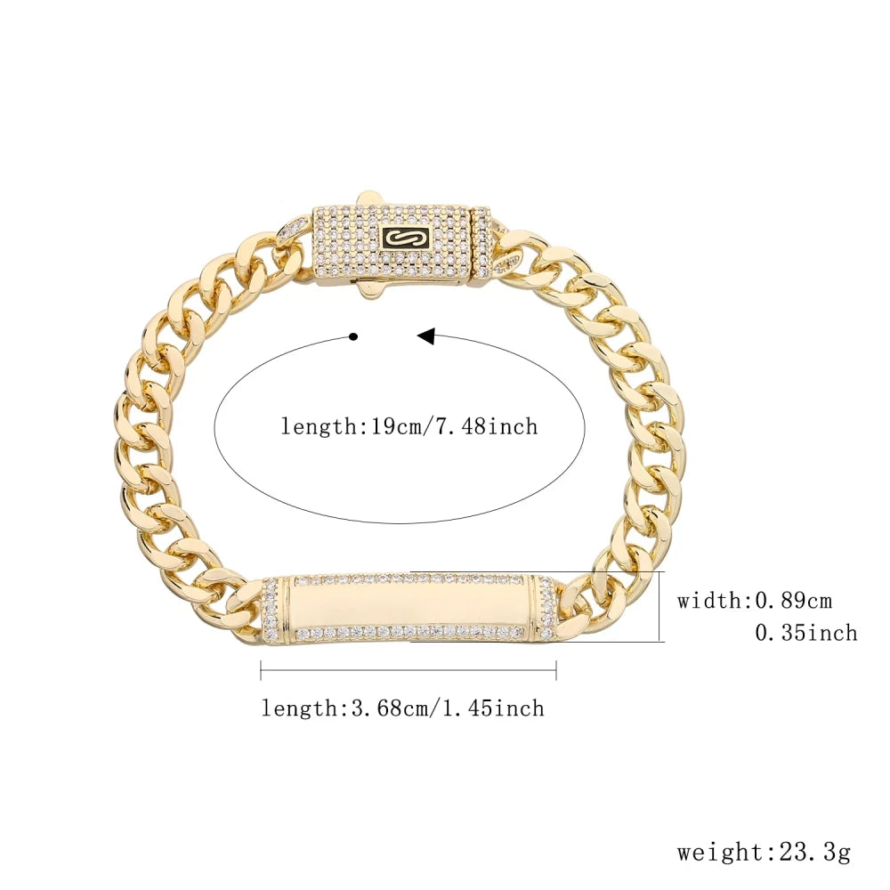 Pulsera esclava en oro laminado