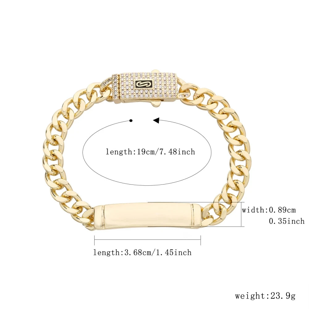 Pulsera esclava en oro laminado