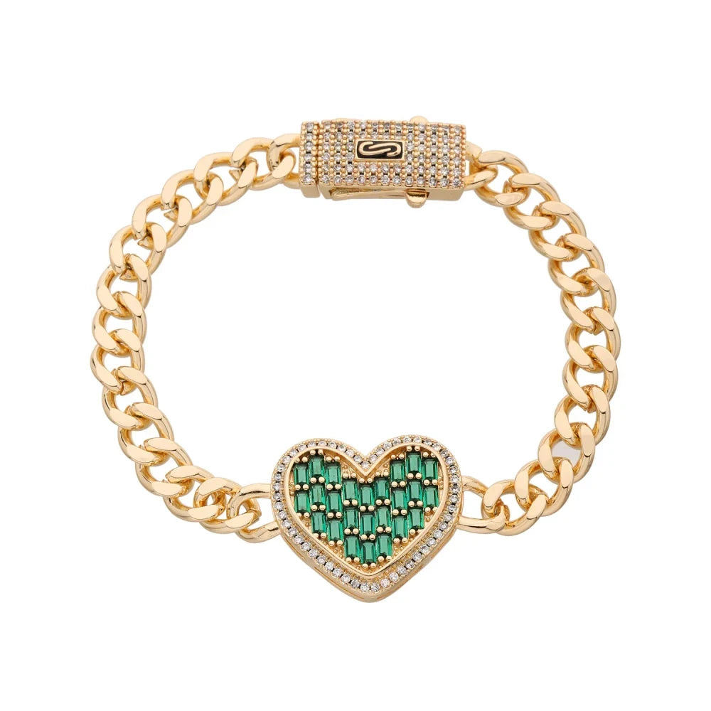 Pulsera de corazón estilo Mónaco