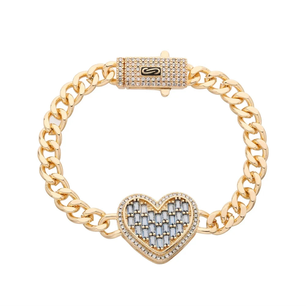 Pulsera de corazón estilo Mónaco