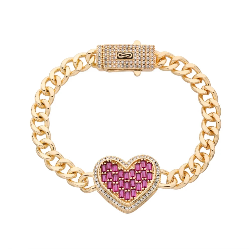Pulsera de corazón estilo Mónaco