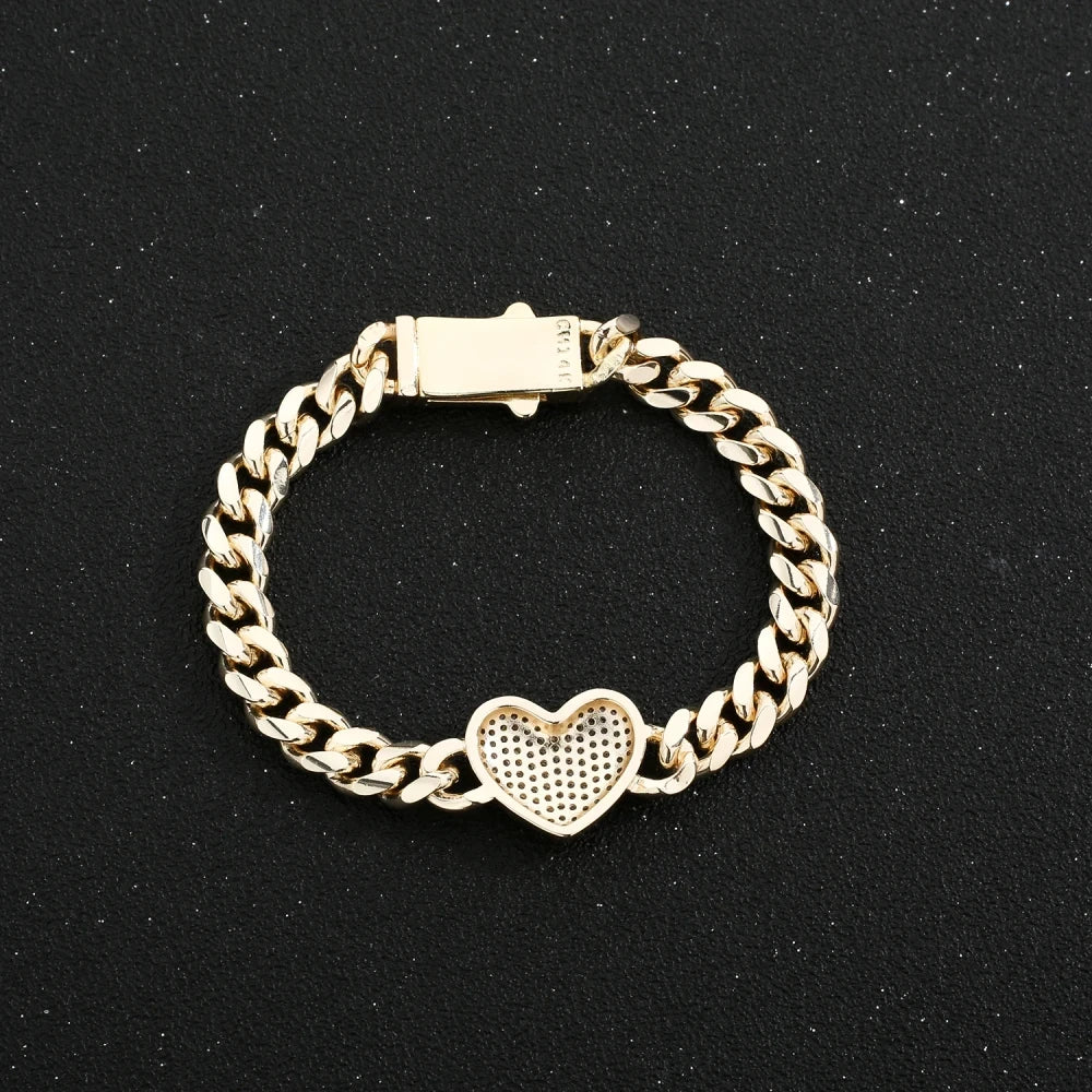 Pulsera de corazón estilo Mónaco