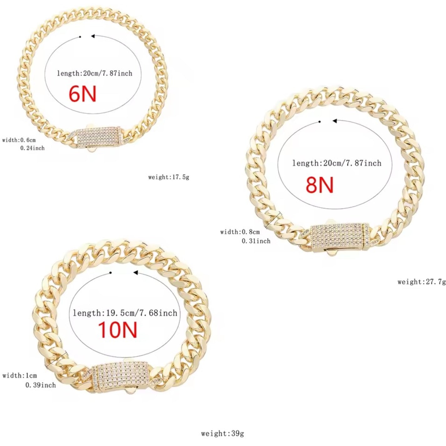 Brazalete Monaco con Circonitas