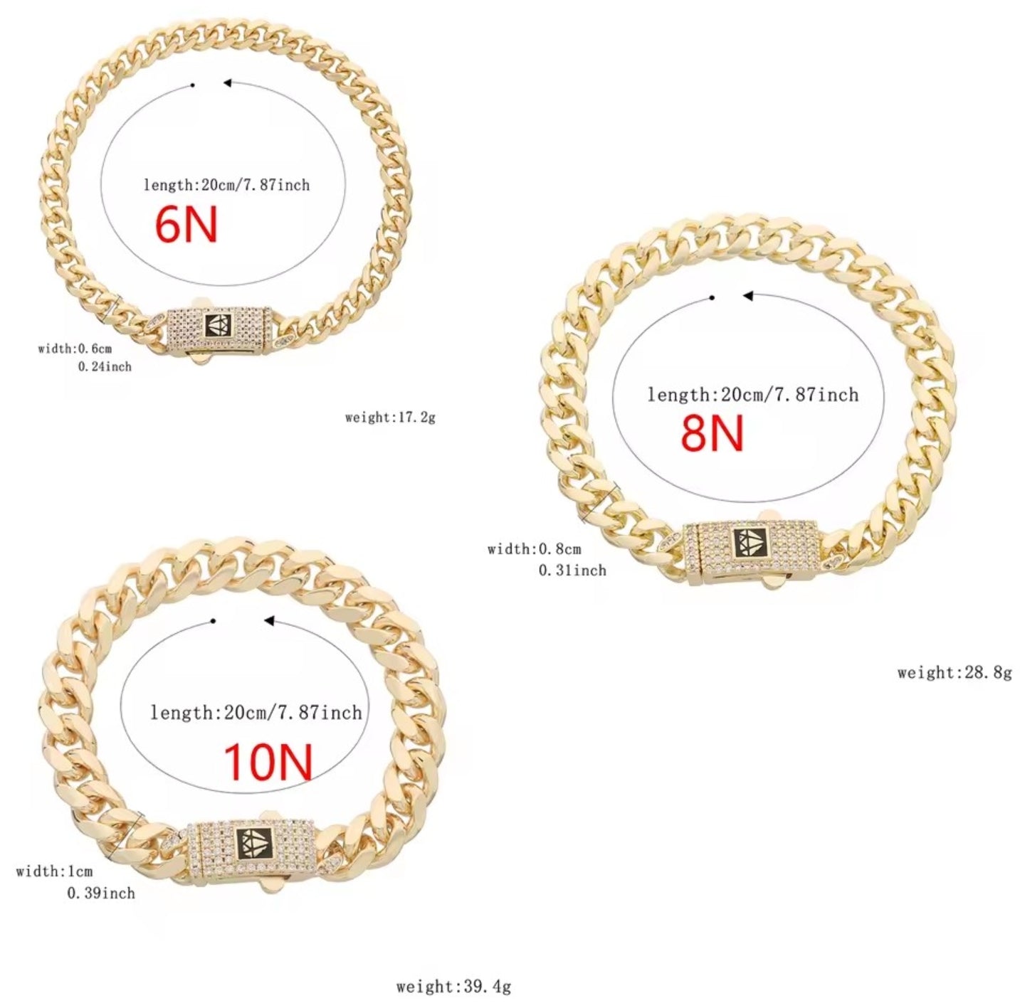 Brazalete Monaco con Circonitas
